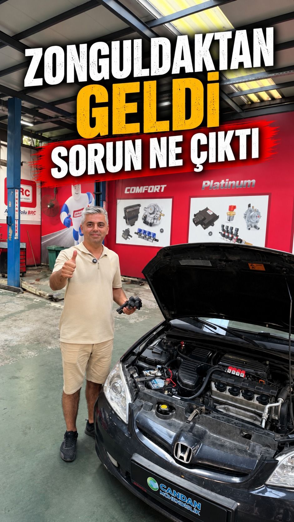 Honda motoru ve sökülen parçayla arıza değerlendirmesi